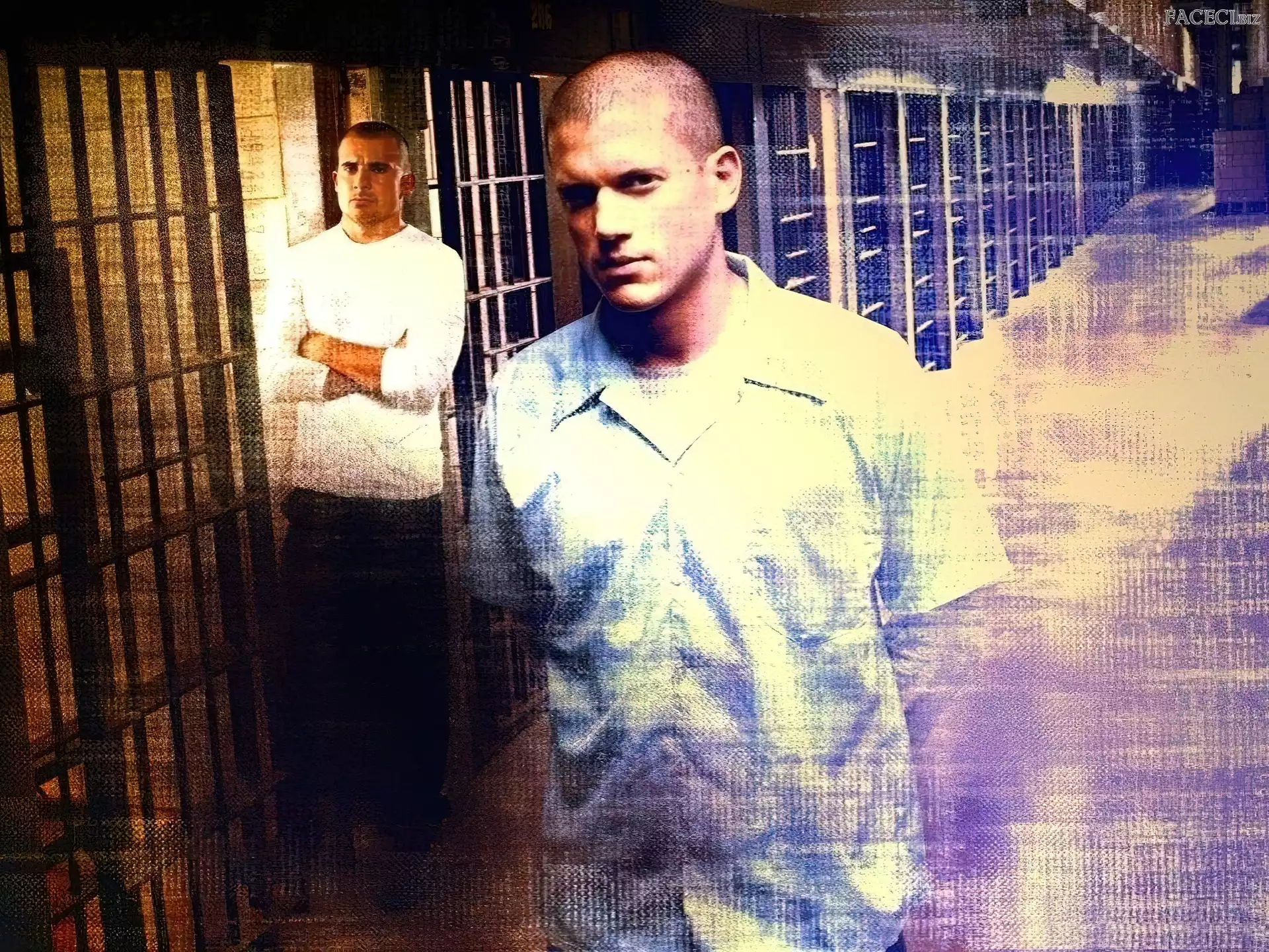 Wentworth Miller, korytarz, Skazany na śmierć, Prison Break, Dominic Purcell